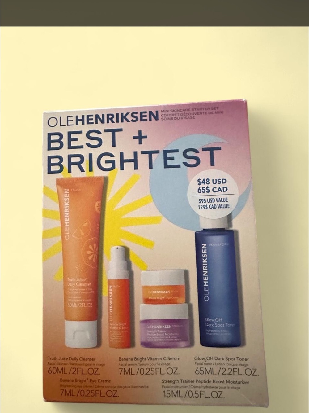 Ole Henriksen Best + Brightest Skincare Set – Orange, Blue & Pink Packaging